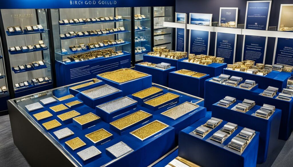 Birch Gold Group Range of Precious Metals Products
