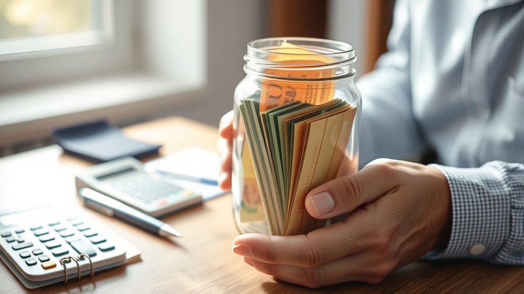 build emergency cash reserves