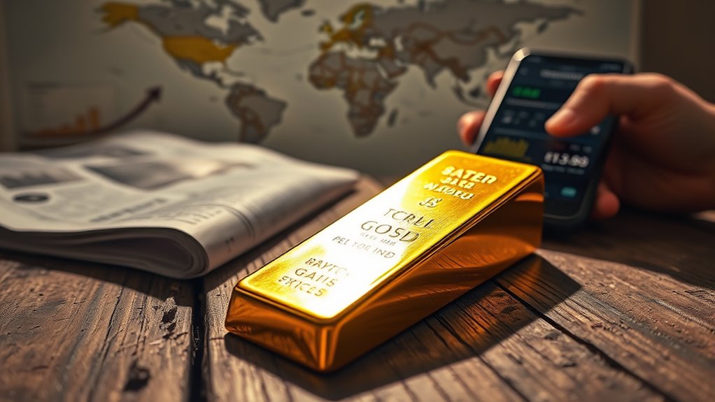 gold gains amid global tensions