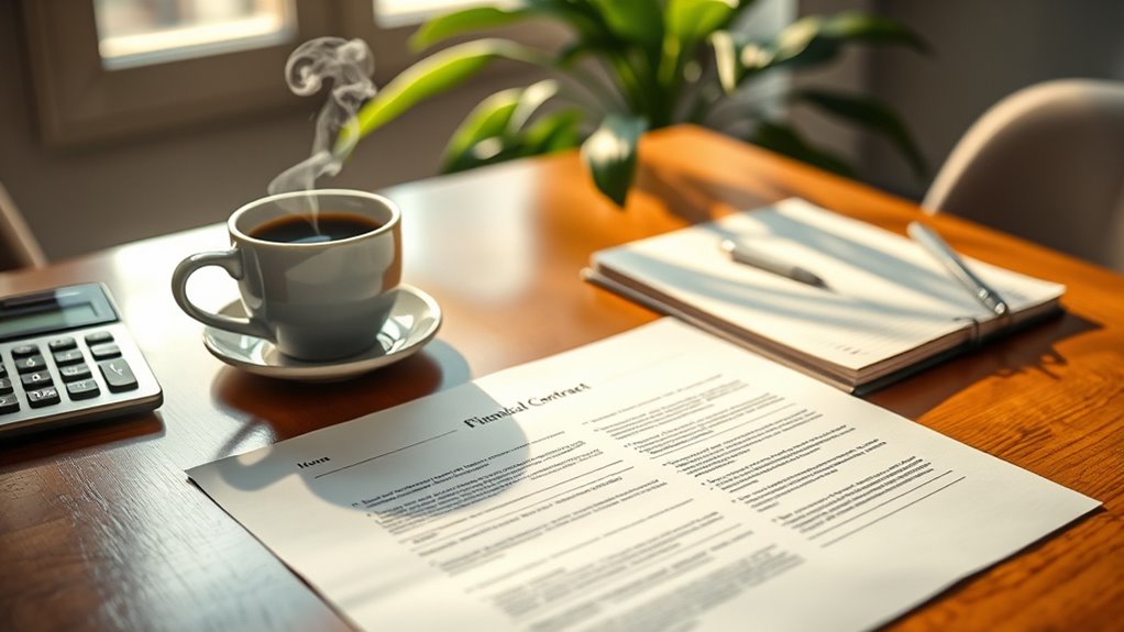 review fees and contract terms