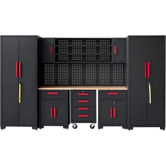 garage storage cabinet set