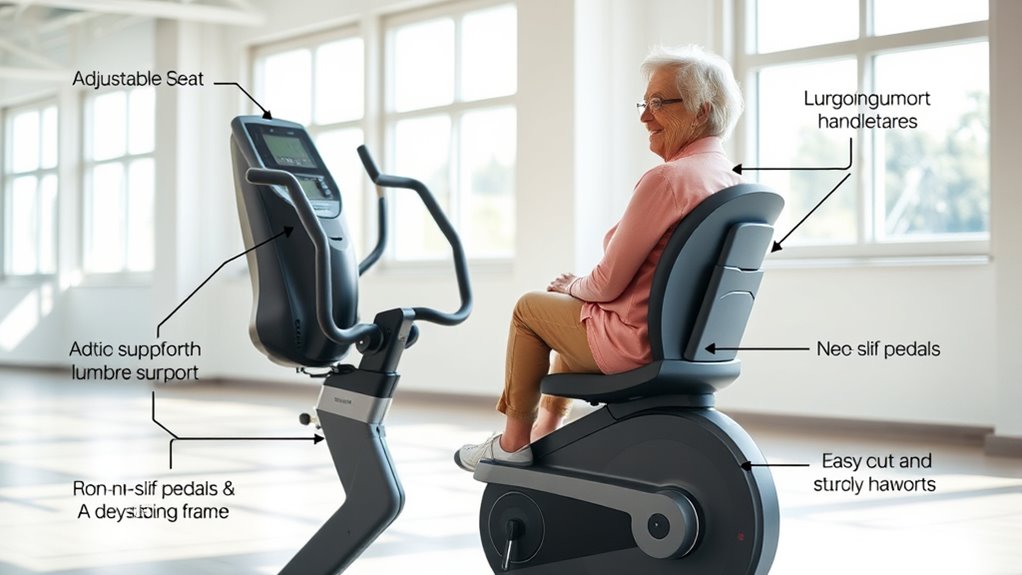 senior friendly exercise bike features