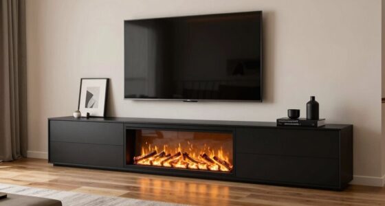 top electric fireplace consoles