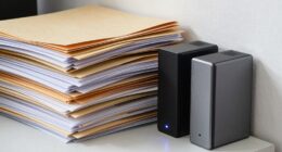 backup drives paper fire