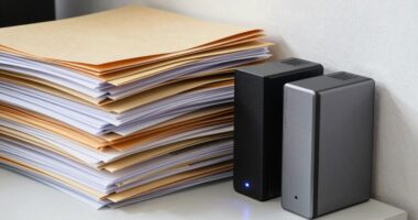 backup drives paper fire