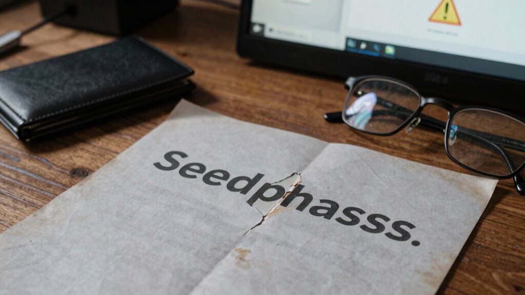 securely store seed phrases
